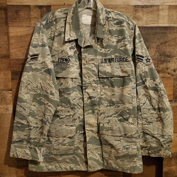US Air Force Camo Uniform Jacket/Shirt Button Up Size 40R - Picture 1 of 13